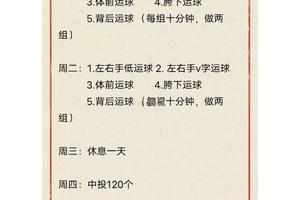  职业球员的篮球专项训练日常安排：打造冠军之路
